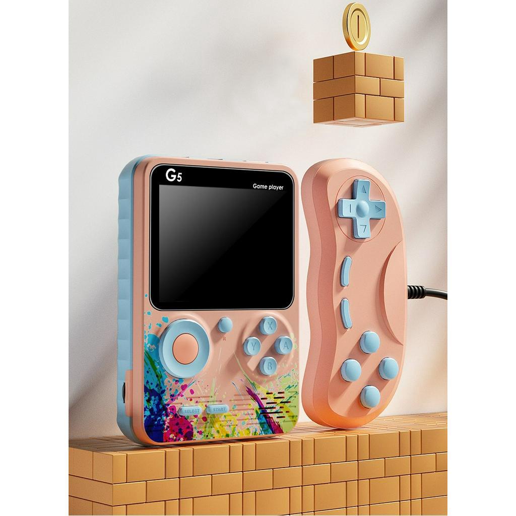 [Hàng HOT] Máy Chơi Game Cầm Tay G5 Màn Hình 3.0Inch Hỗ Trợ Chơi 2 Người Và Thẻ Nhớ Mở Rộng【Carbon070】