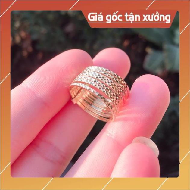 FREE SHIP Nhẫn tuần bạc ta xi vàng sáng đẹp