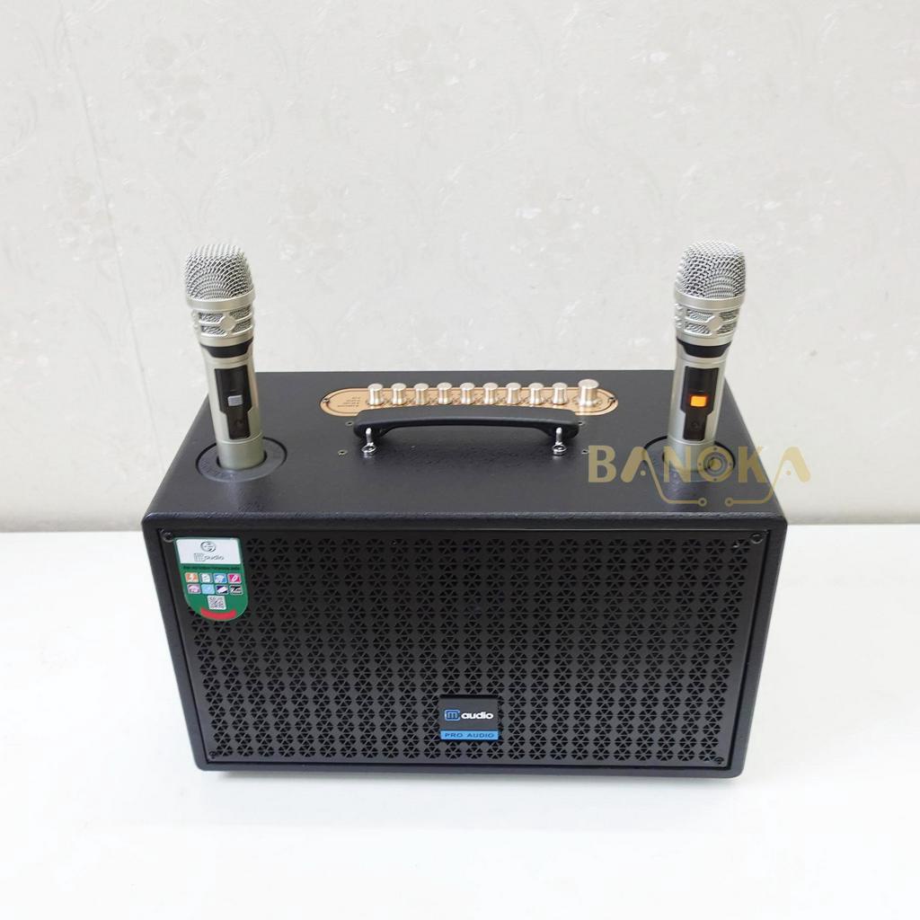Loa xách tay Karaoke CMaudio S216 - Loa vali bass đôi 15cm, kèm cặp micro không dây UHF, Có reveb, Bảo hành 12 tháng