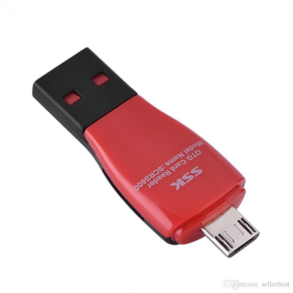 Đầu đọc thẻ nhớ SSK SCRS600 hỗ trợ gắn trên điện thoại hoặc cổng usb trên máy tính