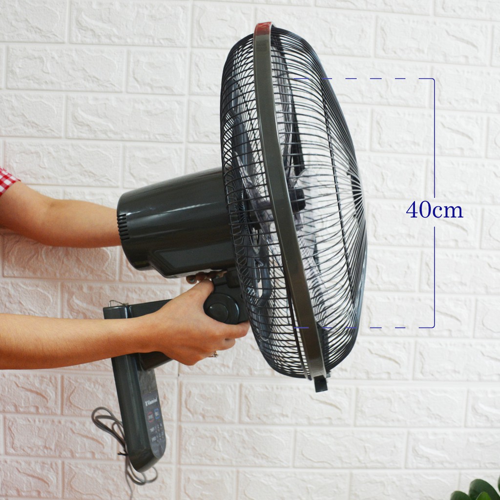 Quạt treo tường Vinawind cao cấp QTT400X-PN và QTT400X-HĐ có điều khiển từ xa, sải cánh 400mm