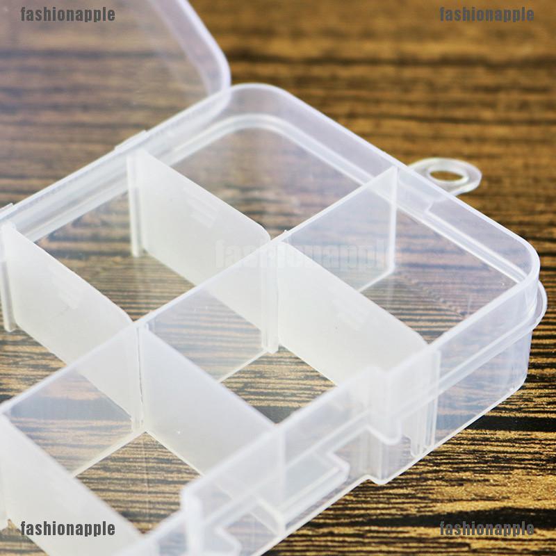 ❀❀ 1 Hộp Nhựa 8 Ngăn Đựng Trang Sức Có Thể Điều Chỉnh Được