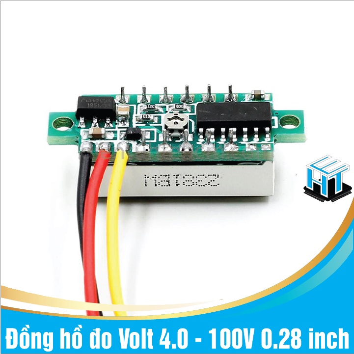 Đồng hồ đo điện áp Volt 4.0 - 100V 0.28 inch nhiều màu