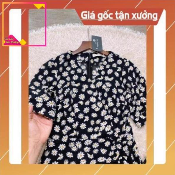 Đà Nẵng VÁY HOA CÚC CỔ V RÚT HÔNG Đà Nẵng