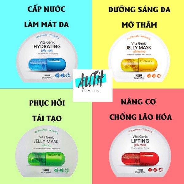 Mặt nạ giấy dưỡng da dưỡng ẩm chống lão hóa BANOBAGI MOON21 Vita Genic JELLY MASK