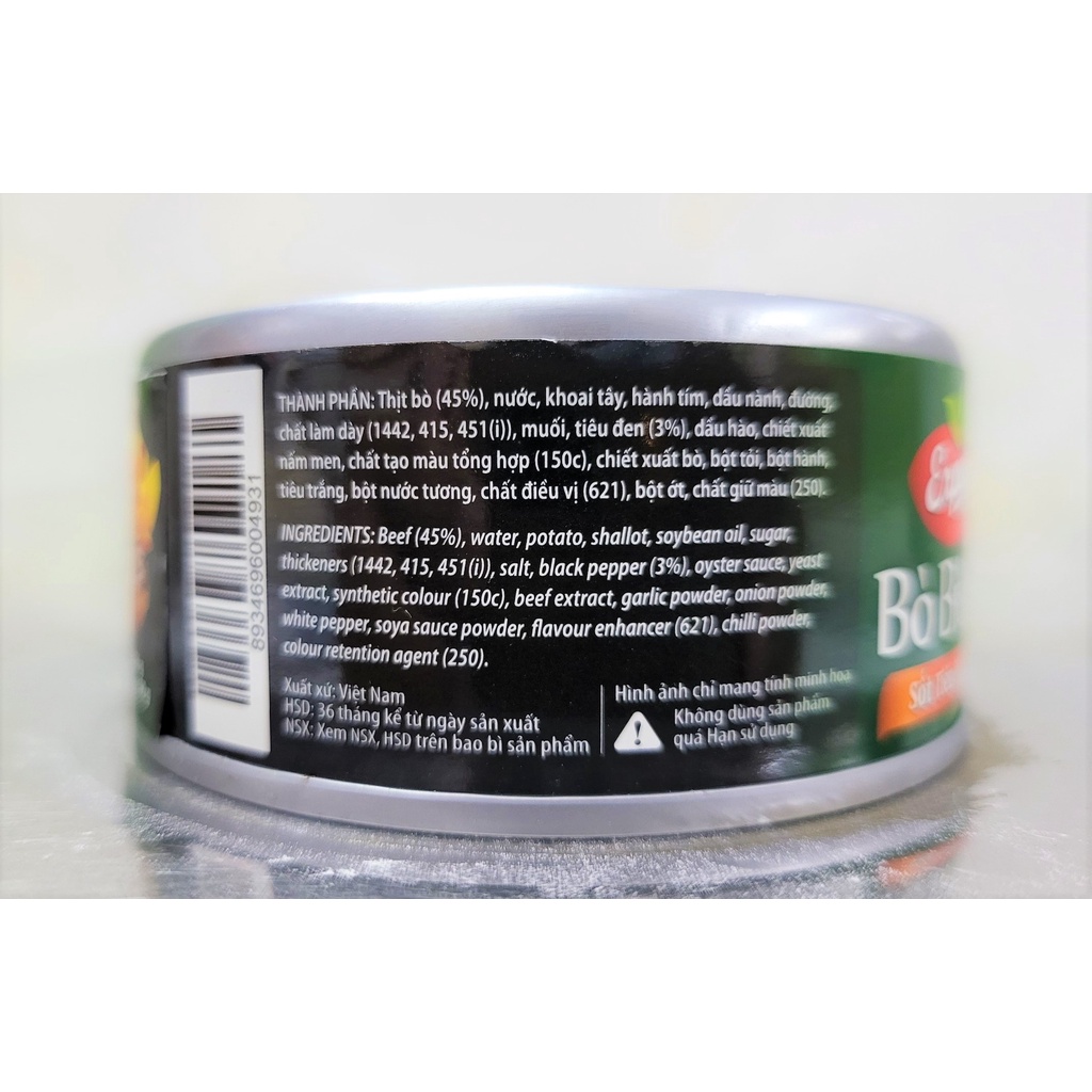 [Hộp 150g (nhãn Xanh lá)] BÒ BÍT TẾT XỐT TIÊU ĐEN [VN] HALONG CANFOCO Beefsteak in Black Pepper Sauce