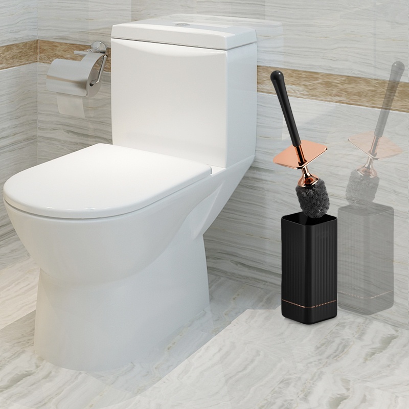 Tay Cầm Dài Chuyên Dụng Cho Bồn Cầu ​Bàn Chải Chà Toilet Với Đế Chống Rò Rỉ Và Giá Đỡ Làm Sạch Không Đầu Chết