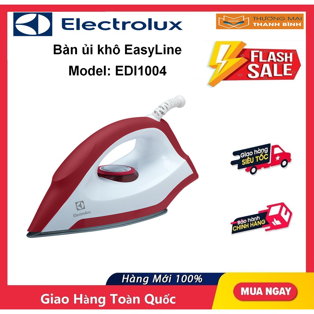 [Mã ELHADEV giảm 4% đơn 300K] Bàn ủi khô Electrolux EDI1004 - Hàng chính hãng