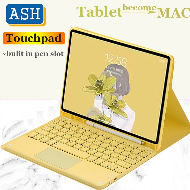Ốp Máy Tính Bảng Da Gập Có Bàn Phím Cảm Ứng Cho iPad Pro 12.9 2021 M1 iPad Pro 12.9 2020 2018