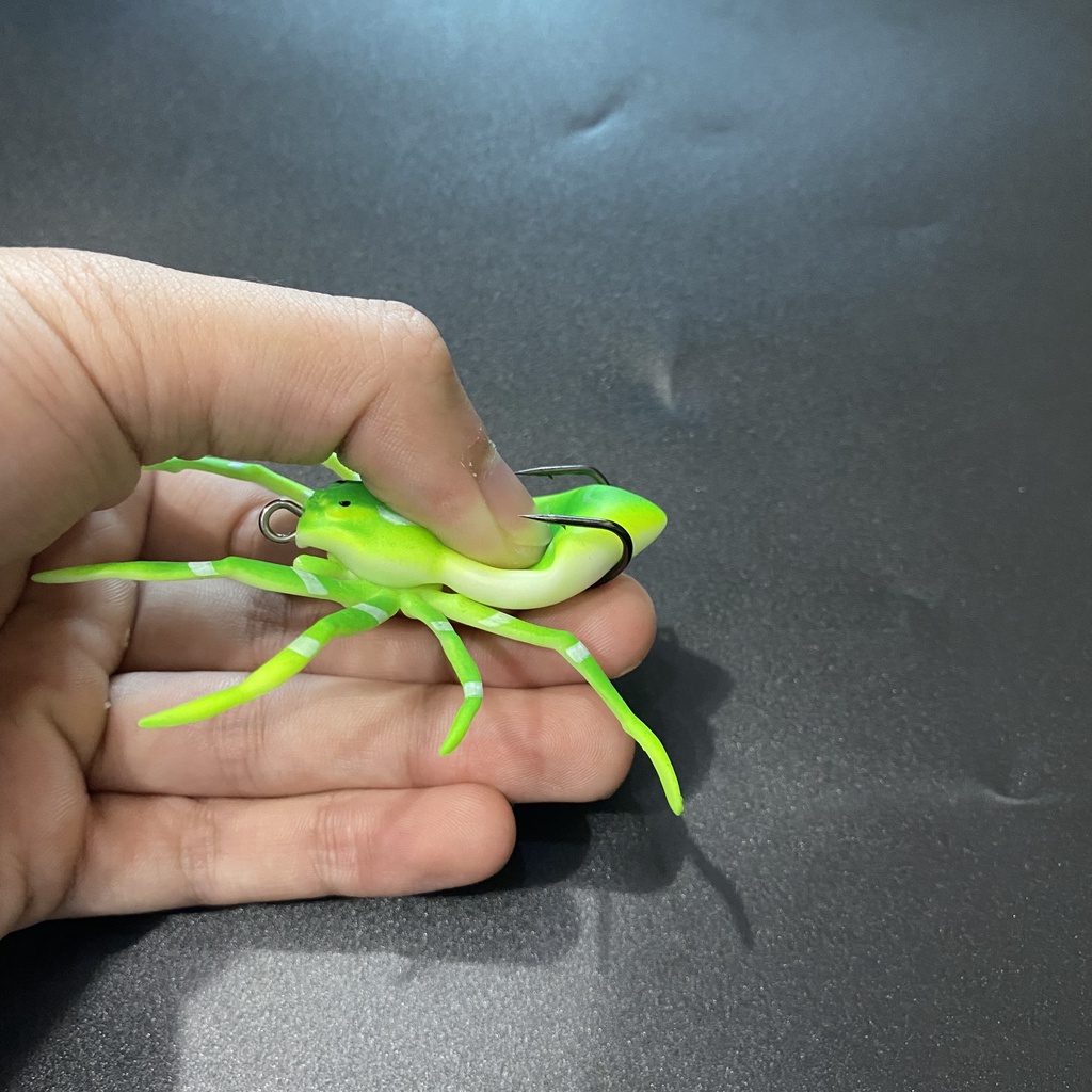 [SIÊU NHẠY] Mồi nhện giả câu cá kích thước 7g x 5cm, mồi lure nổi câu cá lóc bông đông cá chẽm cá chuối ao hồ