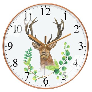 Đồng hồ treo tường kim trôi họa tiết sang trọng cao cấp (size 35cm)