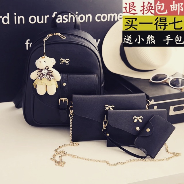 Set balo 4 chi tiết, bán buôn set 5c