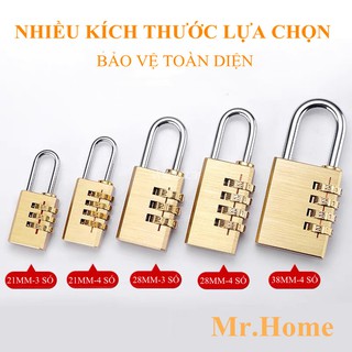 Khoá số mini chất liệu đồng thau