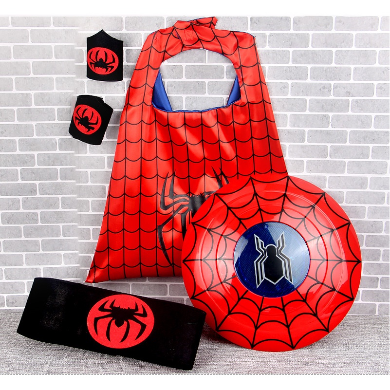 Đồ chơi hóa trang nhân vật phim Biệt đội siêu anh hùng đội áo choàng,mặt nạ,gang tay Spiderman cho bé