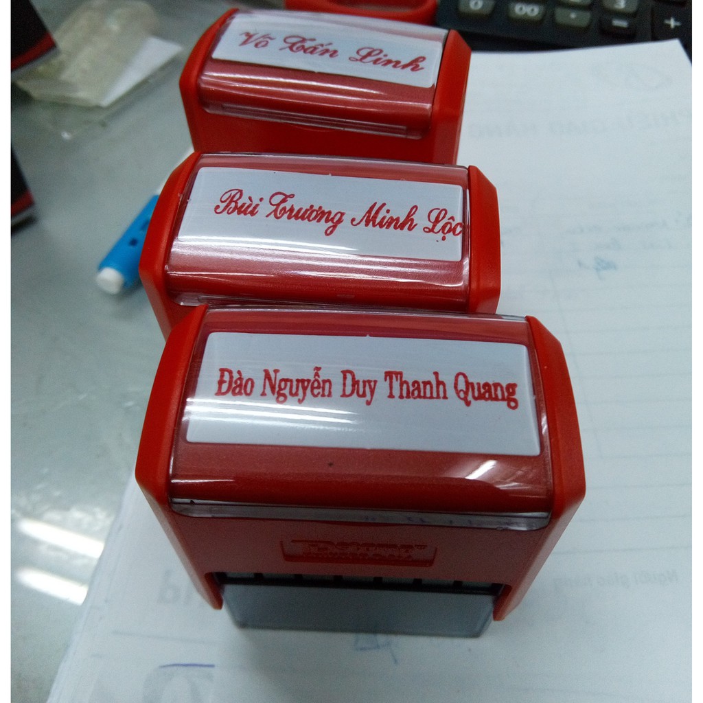 Mặt Dấu Tên, Mặt Dấu Chức Danh 1-2 Dòng Cho Dấu Tên Trodat 9511, 4911P4, 4911, T214, S842, S852...