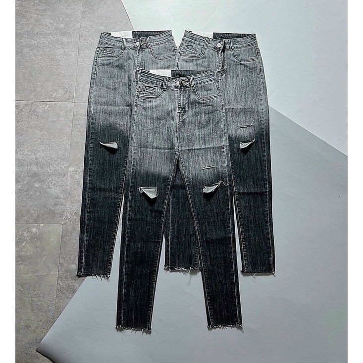 Quần jeans co giãn cao cấp rách gối