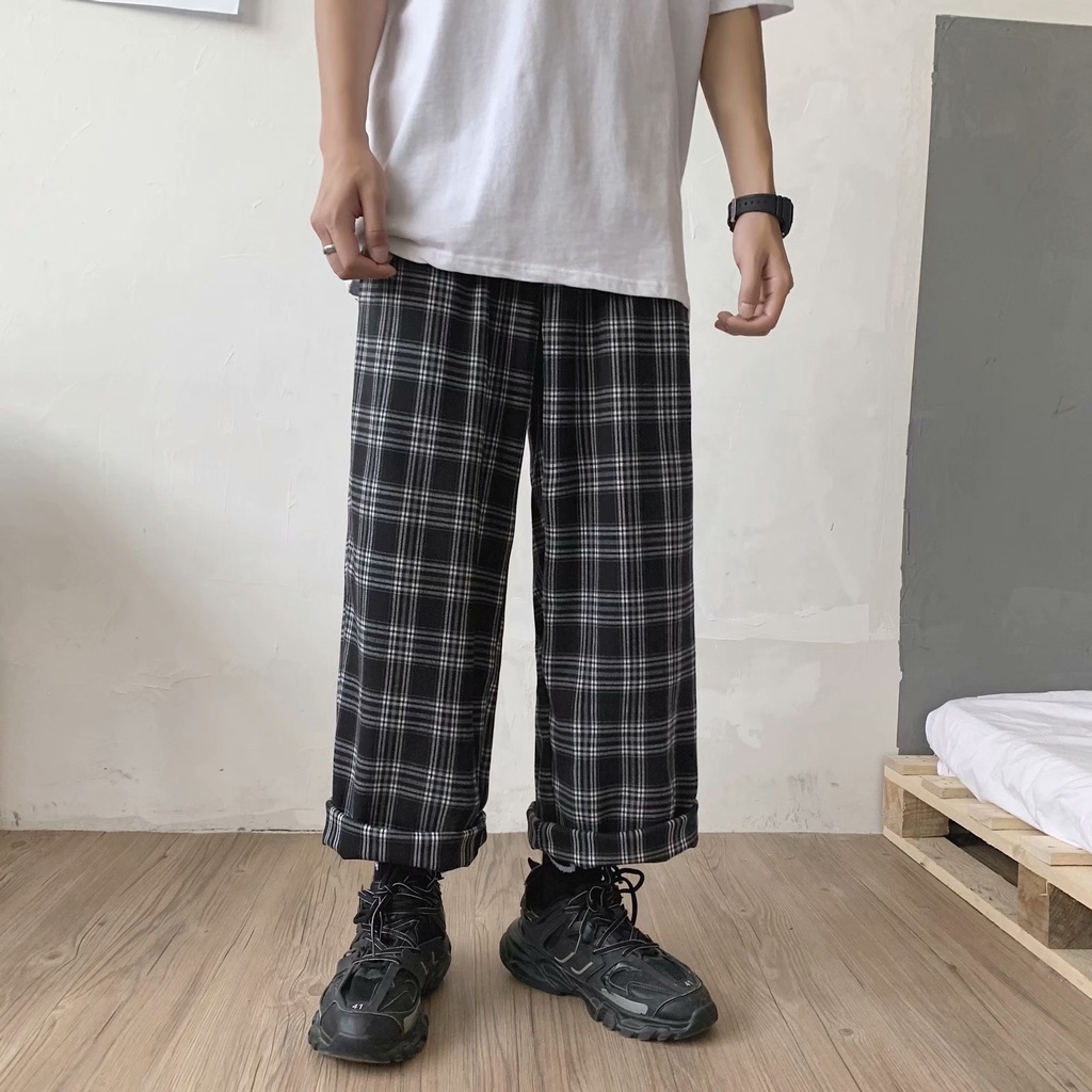 Contrast Color Striped Loose Pants Size M-2Xl For Men