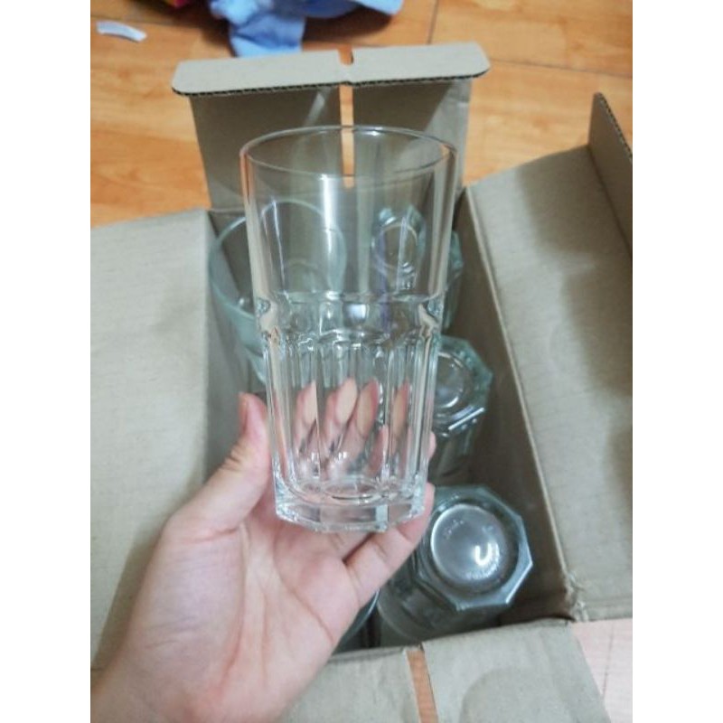 Bộ 6 Cốc thủy tinh UG407 trà chanh trà đào 300ml