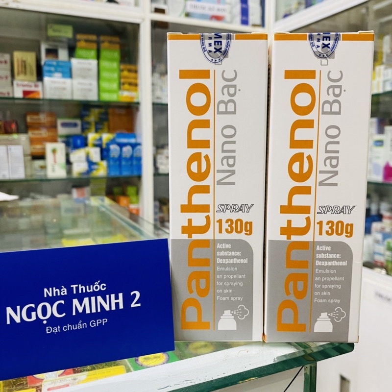✅ [Chính Hãng]  Panthenol Nano Bạc Spray (Chai 130g ) Giúp dưỡng da, duy trì độ ẩm cho da, làm giảm rát da