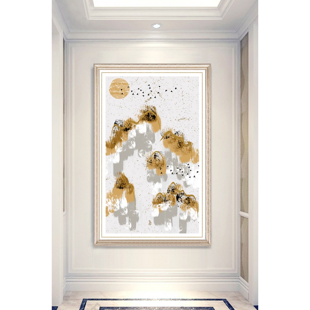 In hình ép gỗ Laminate TRANH HÀNH LANG TRUNG QUỐC - Mẫu 100 (50x75, 60x90, 70x110). In ảnh theo yêu cầu