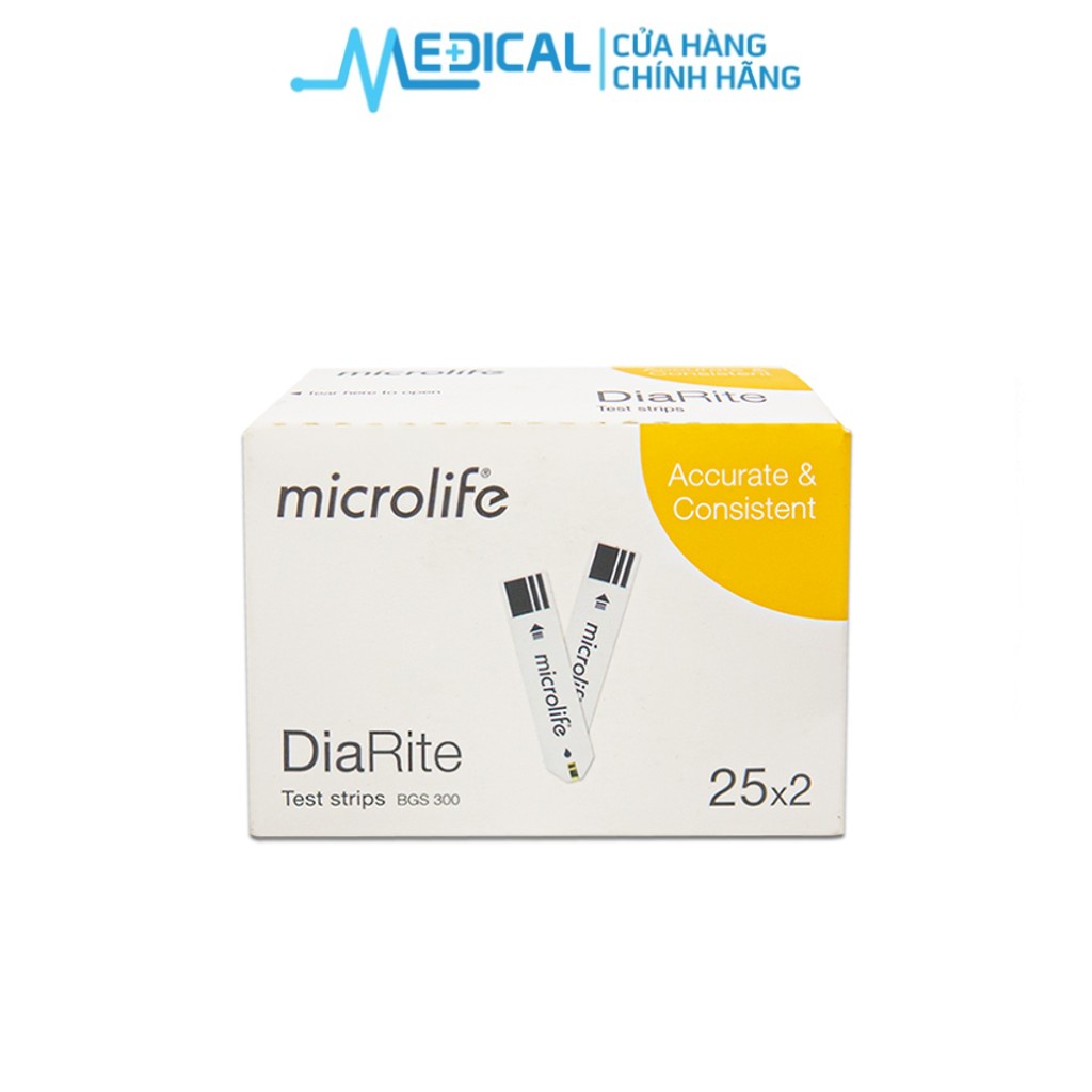 Que thử đường huyết MICROLIFE DiaRite Test 50 que - MEDICAL