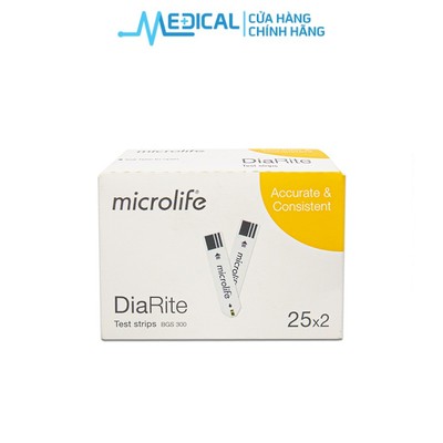 Que thử đường huyết MICROLIFE DiaRite Test (50 que) - MEDICAL