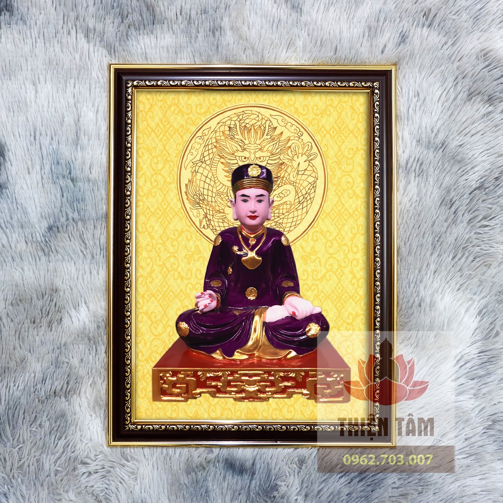 Tranh ông Hoàng Bảy 36x48cm bằng vải phủ bóng khung composite xịn xò