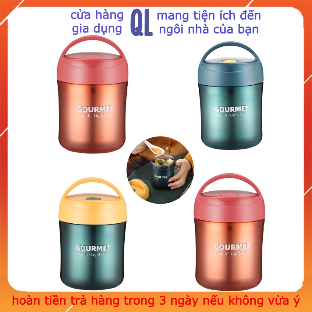 Bình giữ nhiệt thức ăn cho bé gourmet 500ml inox 304 không rỉ - GD327