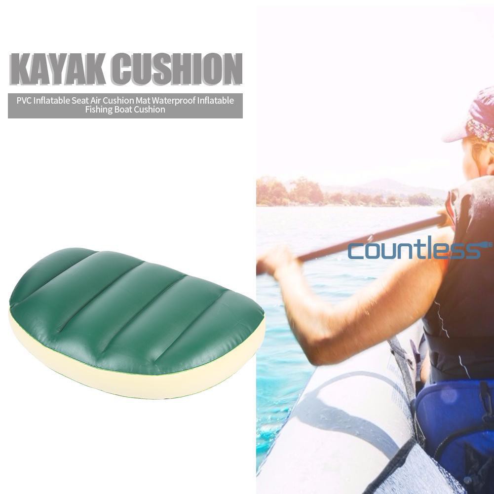 Đệm Ngồi Bơm Hơi Bằng PVC Siêu Bền Tiện Dụng Cho Thuyền Kayak / Câu Cá