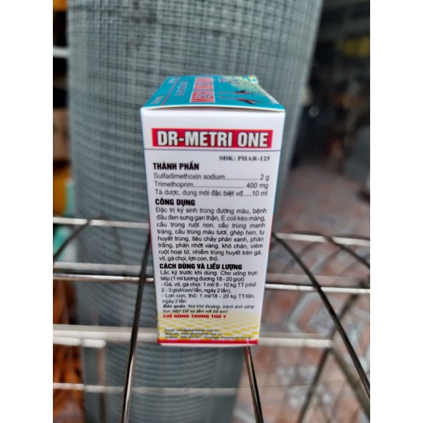 Ký sinh trùng đường máu METRI ONE TONIC cho gà 2 lọ 10ml