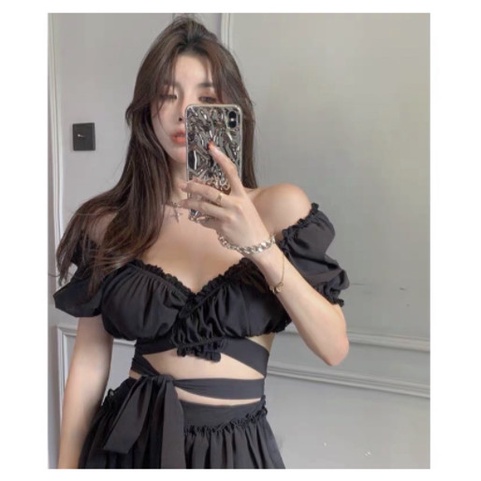 ÁO CROPTOP BÈO CÁNH TIÊN DÂY QUẤN BỤNG DÀI XINH ĐẸP A22