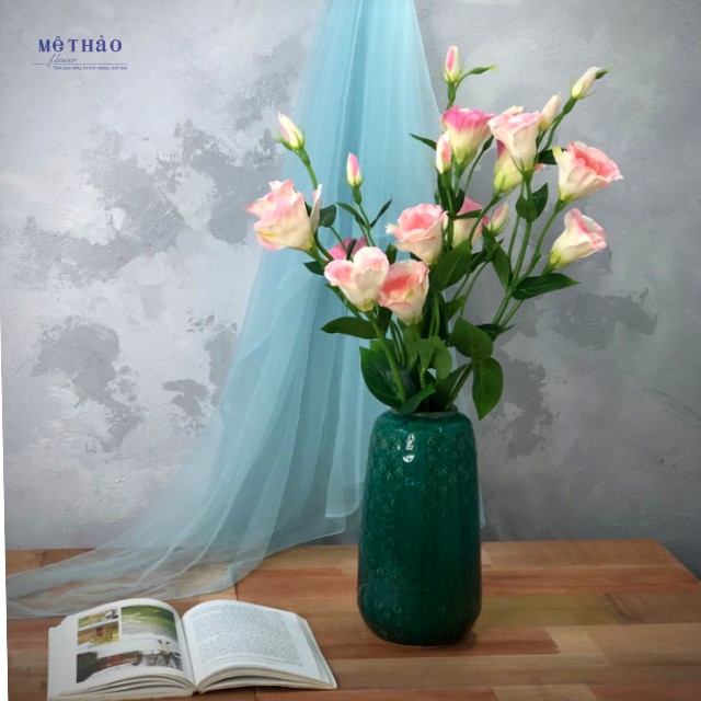 [Ảnh shop chụp] Cành Hoa Lan Tường Giả Nhân Tạo Chất Liệu Lụa Cao Cấp Của Mê Thảo Flower