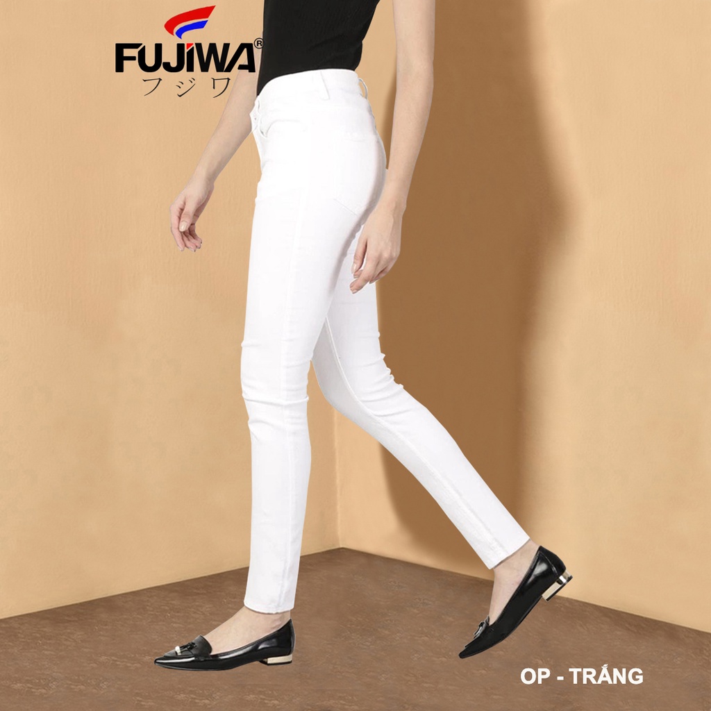 Quần Jean Nữ Ống Đứng Hơi Ôm FUJIWA - OP. Jean Co Giãn Tốt, Dày Mềm Mịn. Size 26, 27, 28, 29, 30, 31, 32 (42kg - 70kg)