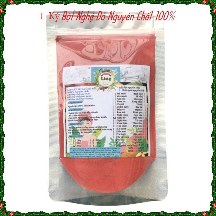 Bột Nghệ đỏ 1 Ký nguyên chất thiên nhiên 100% có giấy VSATTP và ĐKKD dùng đa công dụng