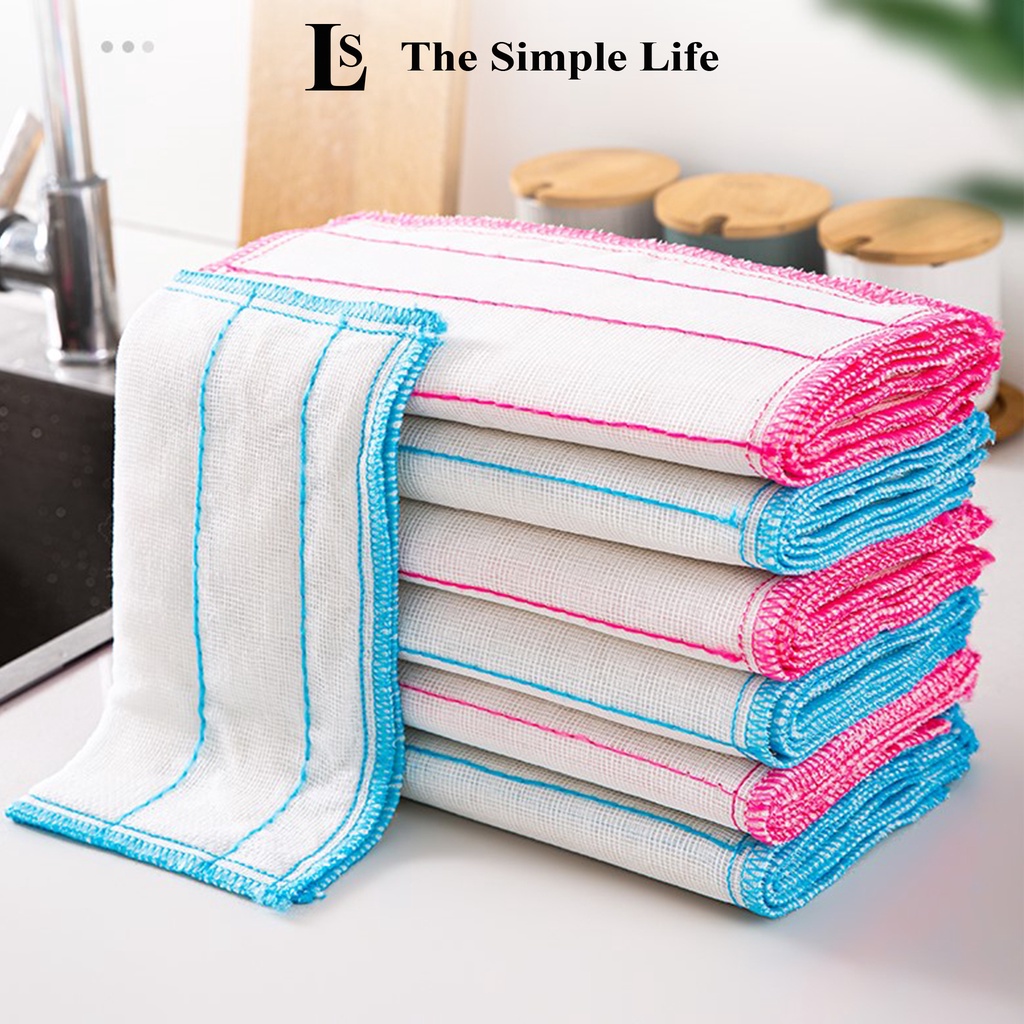 Khăn lau bếp siêu thấm, khăn lau chén đĩa, tay, lau nhà, bếp 5 lớp siêu sạch đa năng, mềm mịn, cao cấp [CHÍNH HÃNG]