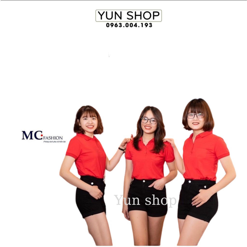Áo Phông Polo Cổ Đức - Áo Phông Đỏ 1 Màu AP 206