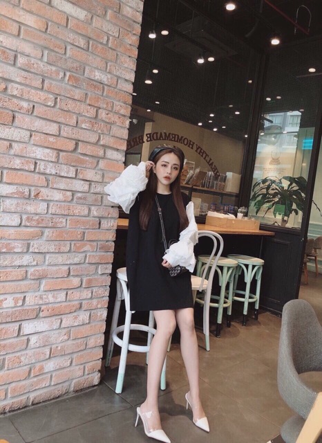 Guốc cao gót pha trong mũi nhọn hot hit sang chảnh hàng fullbox cao cấp giày cao gót