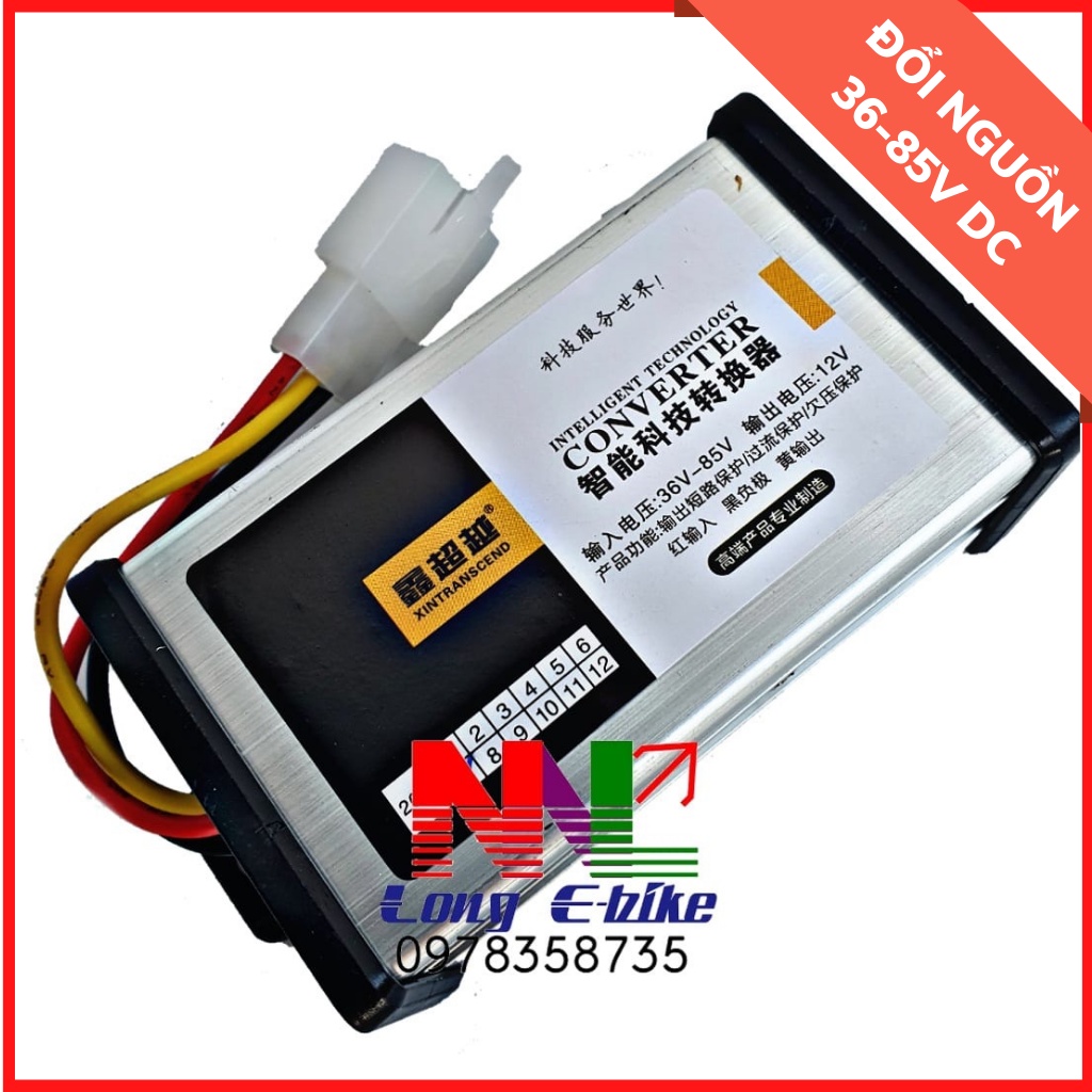 cục đổi nguồn , hạ áp xe điện từ 36v-85v xuống 12v