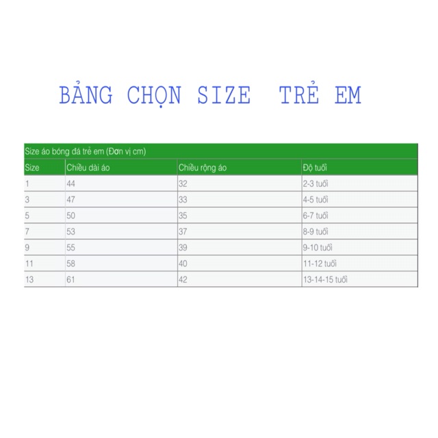 Bộ thể thao trẻ em CLB MU