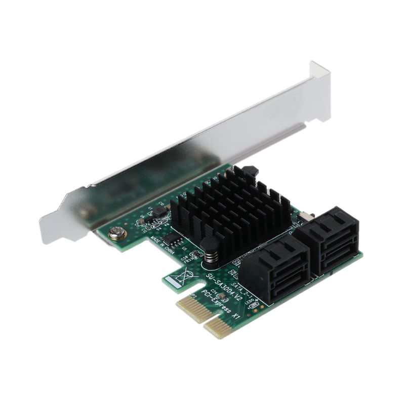 IOR* PCI-E PCI Express 1x To 4-Port Sata 3.0 III 6G Converter Controller Card Adapter