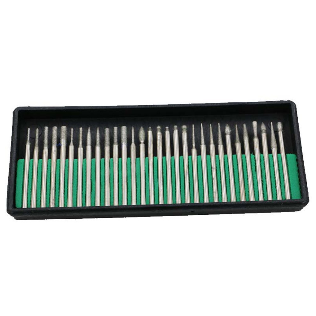 Bộ 30 mũi mài/ khoan/tạo hình vật liệu siêu bền