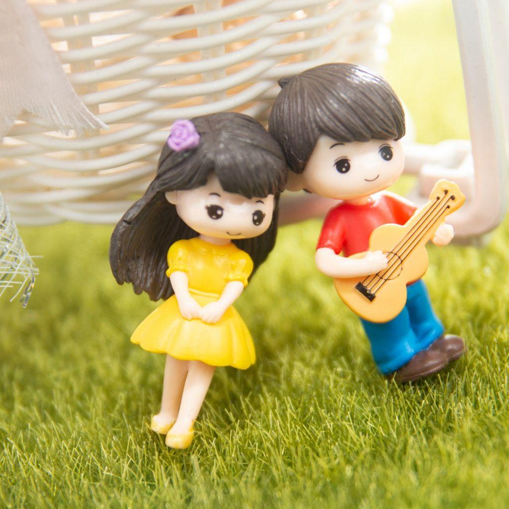 YIYU Mô Hình Cặp Đôi Mini Lãng Mạn Dùng Trang Trí Tiểu Cảnh DIY
