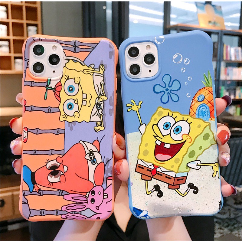 spongebob iphone 12 11 pro max case 12 mini se Ốp điện thoại in hình thời trang bằng TPU mềm cho Iphone 6(s)/6(s)+/7(+)/8(+)/X/Xr/Xs (max)