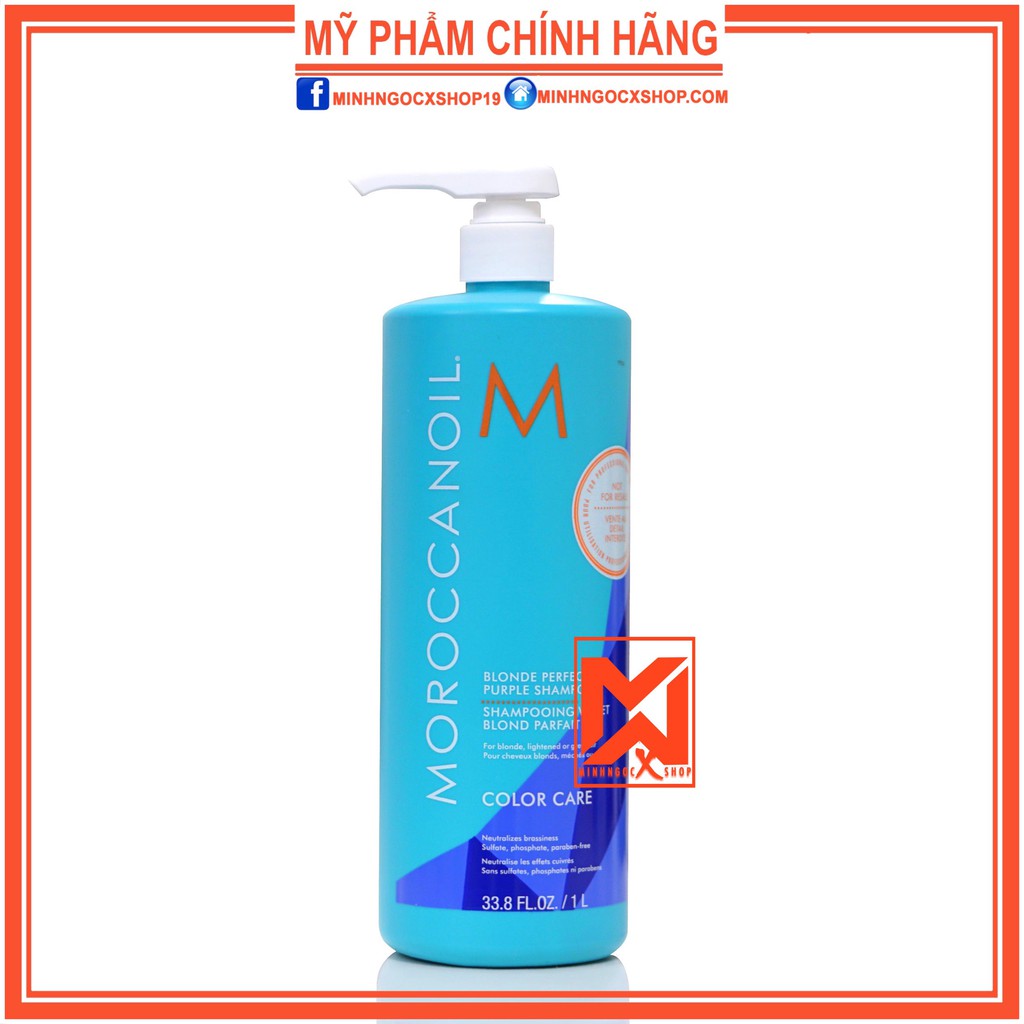 MOROCCANOIL DẦU GỘI TÍM KHỬ VÀNG MOROCCANOIL BLONDE PERFECTING PURPLE SHAMPOO 1000ML CHÍNH HÃNG