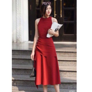 Đầm Topshop đỏ nhún eo