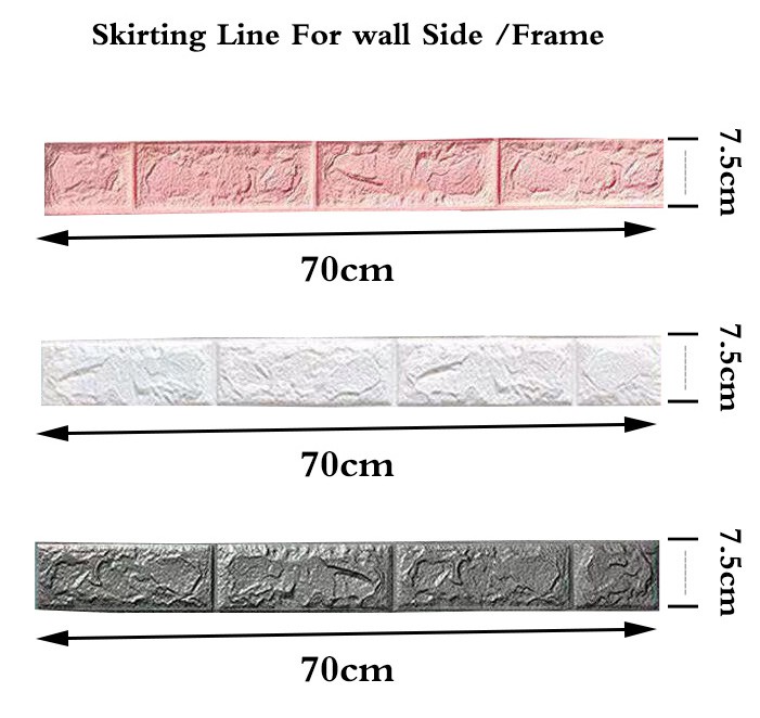 New PE Foam 3D Wallpaper DIY Wall Stickers Decor Embossed Brick Stone  .