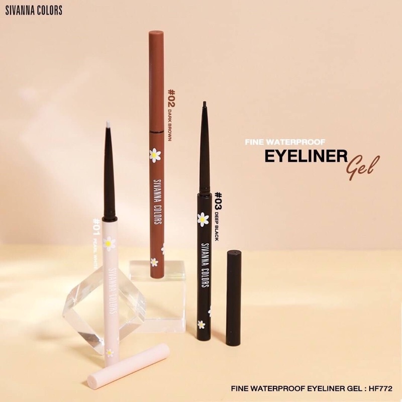 Bút chì kẻ mí đủ màu Sivanna Fine Waterproof Eyeliner Gel chống nước không lem