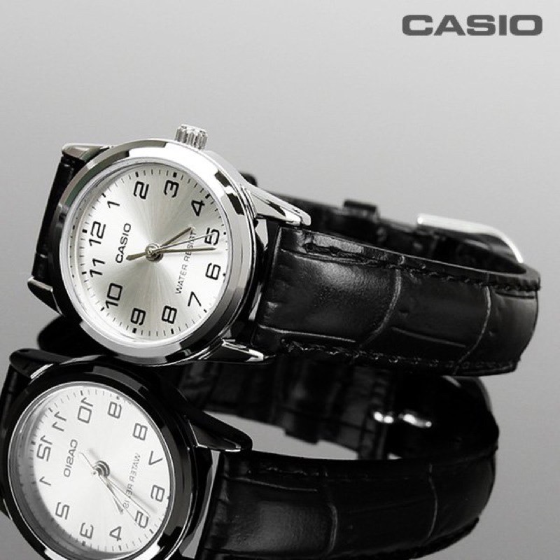 Đồng hồ nữ dây da Casio chính hãng Anh Khuê LTP-V001L-7BUDF