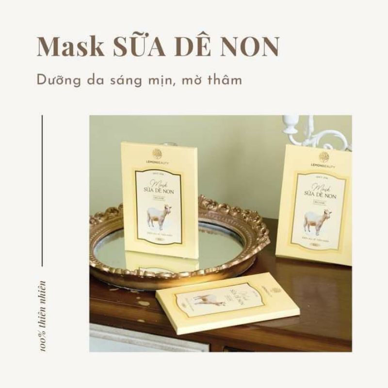 [MỚI RA MẮT] Mặt nạ sữa dê non Lemon Beauty (mask bột sữa dê handmade)