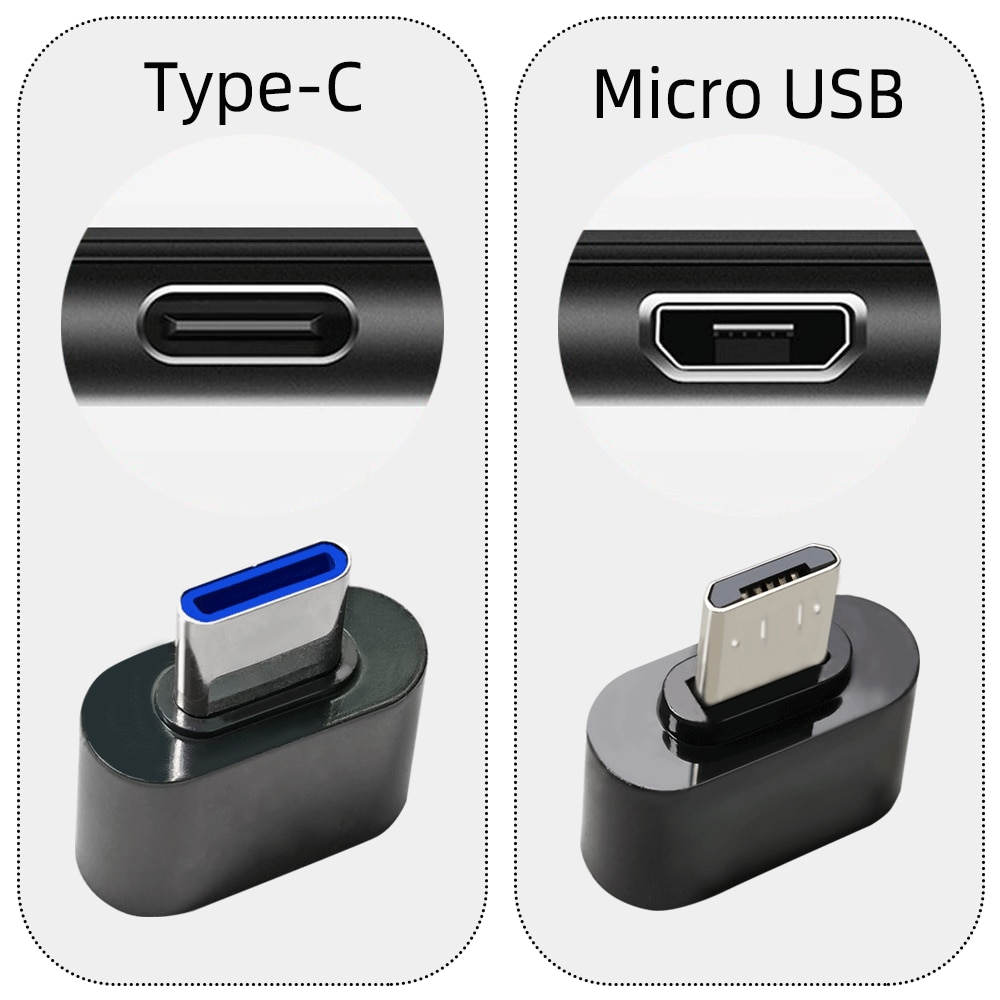 Đầu chuyển đổi Otg Micro Usb / Type-C sang cổng Usb 2.0 cho thiết bị Android chất lượng cao